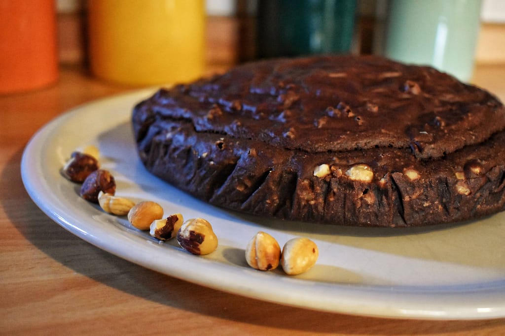 torta farina di riso e nocciole