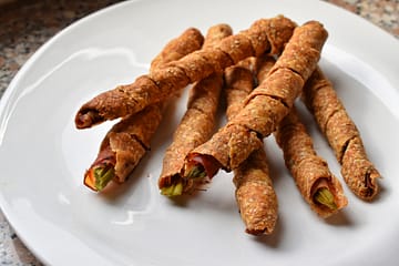 grissini integrali con asparagi e speck