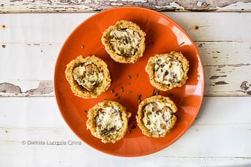 cestini di polenta con funghi