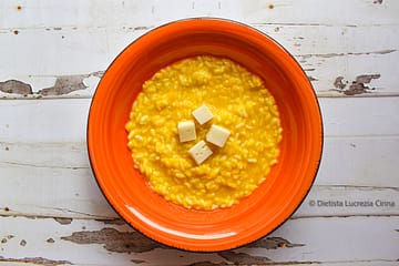 risotto con crema di peperoni