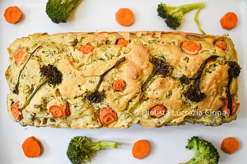 plumacake vegano con piselli