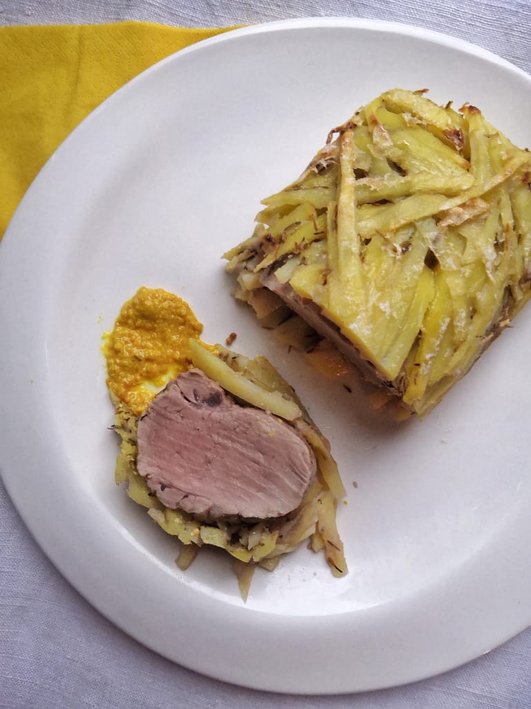 filetto di maiale in crosta di patate